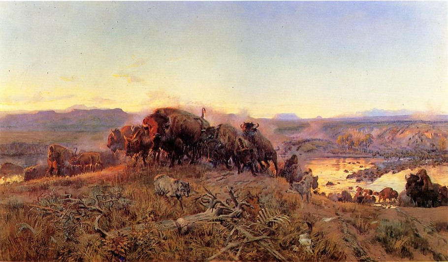 When the Land Belonged to God - Charles Marion Russell Paintings